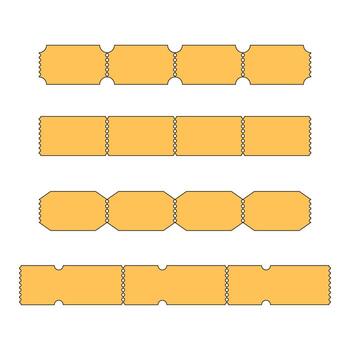 Design set ticket unique with blank background vector