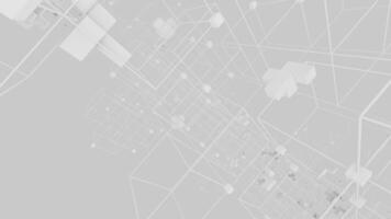 branco futurista geométrico rede linhas tecnologia fundo, desatado ciclo video