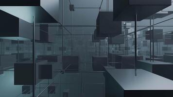 Abstract Floating Cubes Structure Technology Background, Seamless Loop video