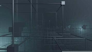 futurista estrutura de arame profundidade estrutura tecnologia fundo, desatado ciclo video