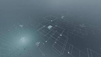 digital abstrato rede estrutura perspectiva tecnologia fundo, desatado ciclo video