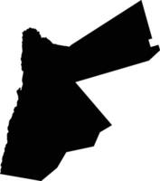 Black Silhouette Jordan Map Asian Country vector