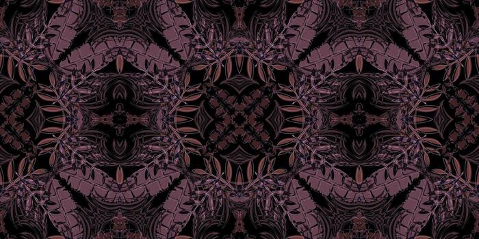 resumen botánico modelo con oscuro púrpura y marrón sombras. textura sin costura modelo. tela textil aplicar vector