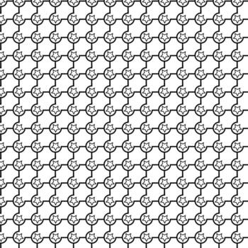 A black and white pattern with a star design vector