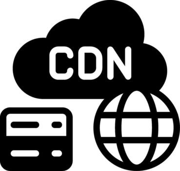 cdn semi sólido icono vector