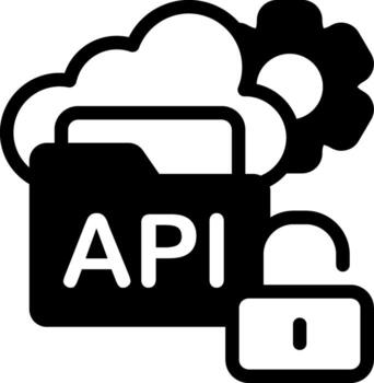 API Access Semi Solid Icon vector