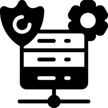 Linux Hosting Semi Solid Icon vector