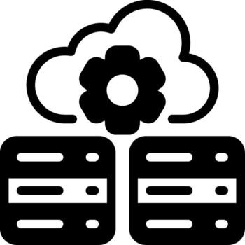 Database Hosting Semi Solid Icon vector