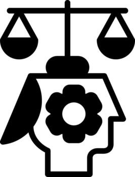 Balanced Mind Semi Solid Icon vector
