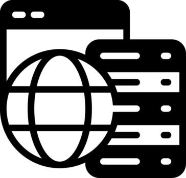 dedicado servidor semi sólido icono vector