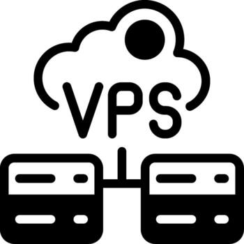 VPS Hosting Semi Solid Icon vector