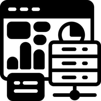 Hosting dashboard Semi Solid Icon vector