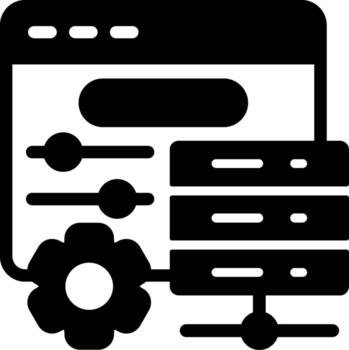 Advanced hosting settings Semi Solid Icon vector