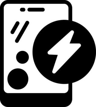 Charging Semi Solid Icon vector