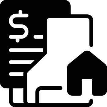 bienes carpeta semi sólido icono vector