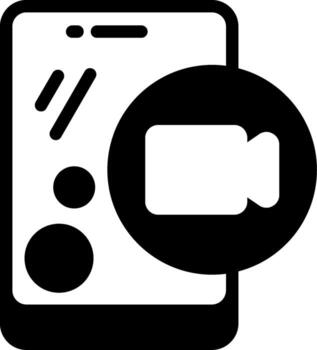 Screen Recoder Semi Solid Icon vector