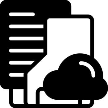 Cloud Folder Semi Solid Icon vector