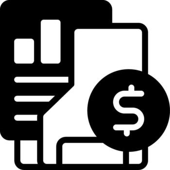 Finance Folder Semi Solid Icon vector