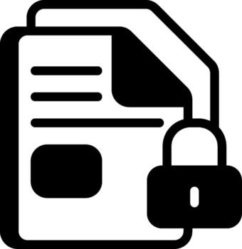 Secure or encrypted file Semi Solid Icon vector