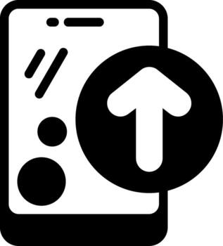 subir semi sólido icono vector