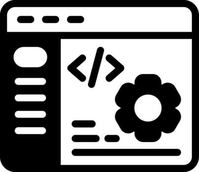 Developer tools section Semi Solid Icon vector