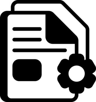 File preferences or configuration Semi Solid Icon vector