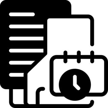 eventos carpeta semi sólido icono vector