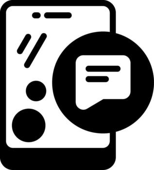 Chat Semi Solid Icon vector