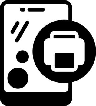Print Semi Solid Icon vector
