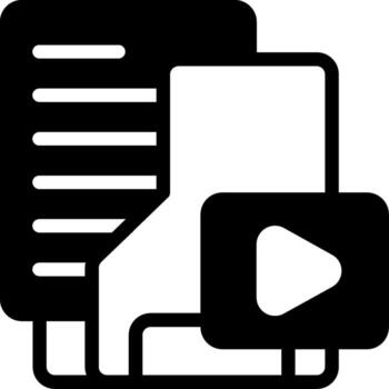 Media Folder Semi Solid Icon vector