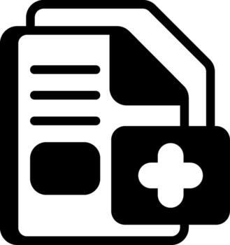 Semi Solid Icon for creating or representing a new file vector