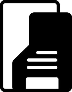 File Folder Semi Solid Icon Design vector