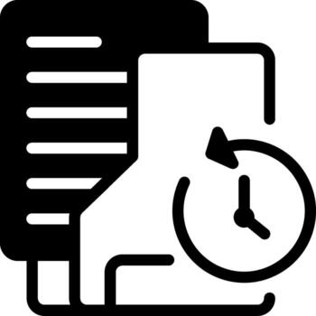 copias de seguridad carpeta semi sólido icono vector