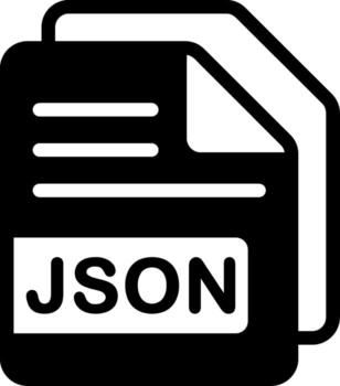 JSON data file Semi Solid Icon vector