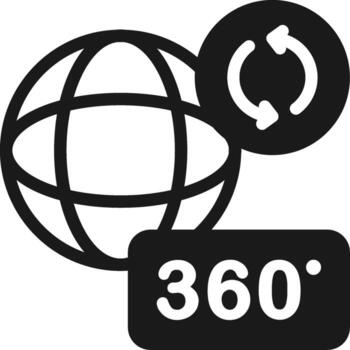 Impact 360 Semi Solid Icon vector