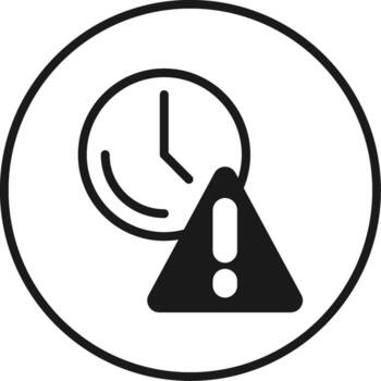 Urgency Semi Solid Icon vector