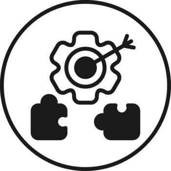 Strategy Semi Solid Icon vector