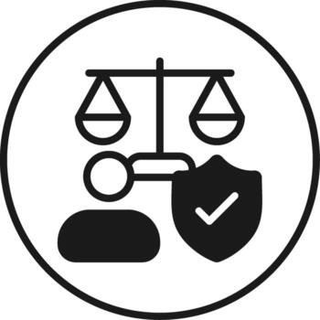 integridad semi sólido icono vector