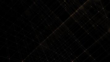 Glowing golden plexus grid of digital data nodes and flashing information streams. Full HD and looping computer network connections technology background. video