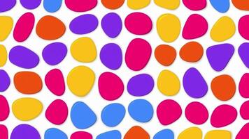 Super vibrant colorful blob shapes pattern abstract background. Bright bold colors. Fun cheerful looping motion animation. video