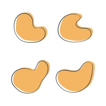 conjunto de naranja sencillo gota aislado para decoración plano estilo diseño. vector