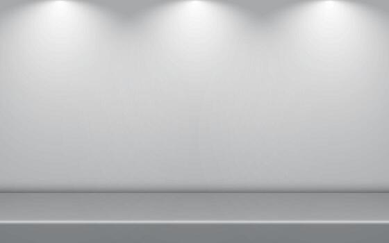Empty room with lighting vector