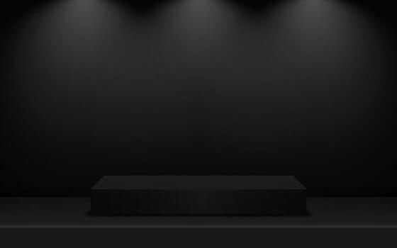 3D Stand in Background, Product Stand, Empty Scene. vector