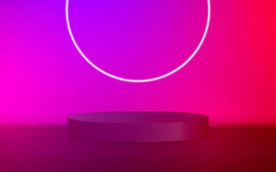 Abstract minimalist scene with a cylindrical podium. Product presentation, mock up for presentation, 3D . vector