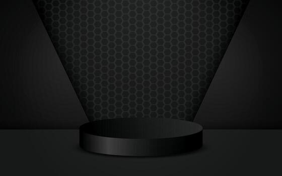 un vacío podio o monitor estar en un fondo con un estar concepto. un en pie fondo para vacío producto estantes. el Perfecto etapa para ninguna producto. vector