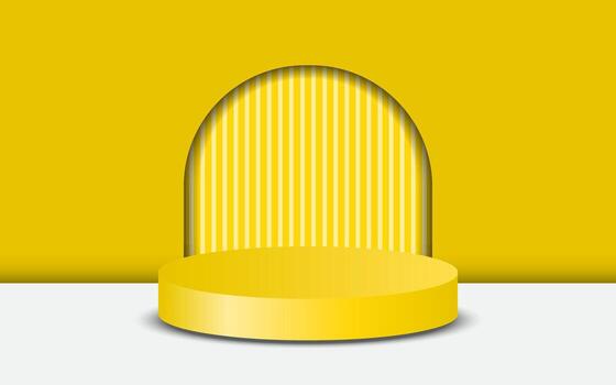 3d podio fondo con geométrico base en el piso. un plataforma forma para mínimo producto presentaciones resumen composición diseño, monitor caso, y Copiar espacio. vector