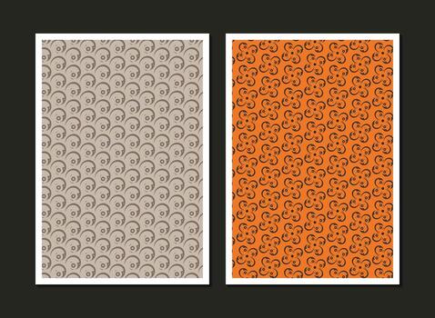 Creative Abstract Circle Element Seamless Cover Design with Two Color Option vector