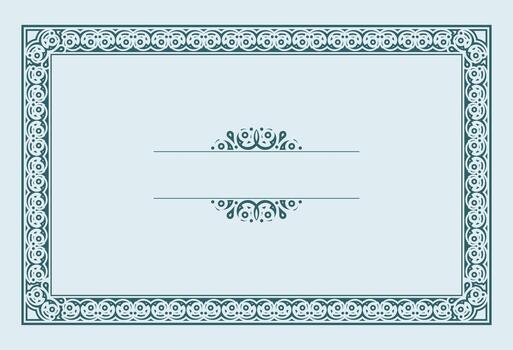 elegante decorativo ornamento marco diseño para invitación y certificado modelo vector