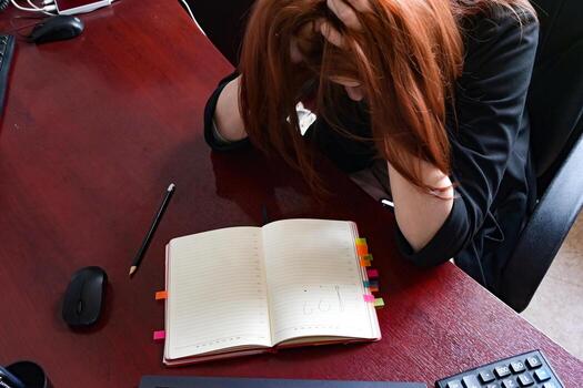 The tools in the image include a calculator, a pencil, and printed data. photo