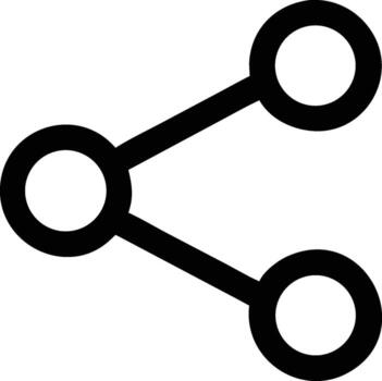 Elegant Share Icon, Connecting Concepts and Information in a Minimalist Design vector